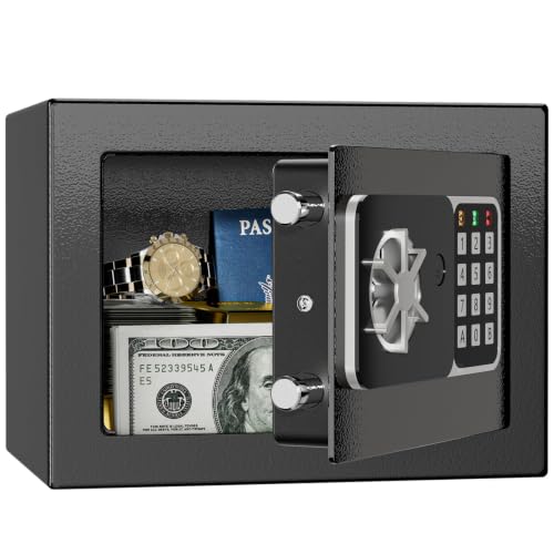 Image of KABISAFE 6.8L Safe, Digital Small Safe Box, Mini Safes for Home, Black