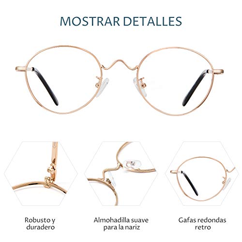 Cyxus Óculos anti luz azul,Armações de óculos para computador para homens e mulheres,oculos redondos