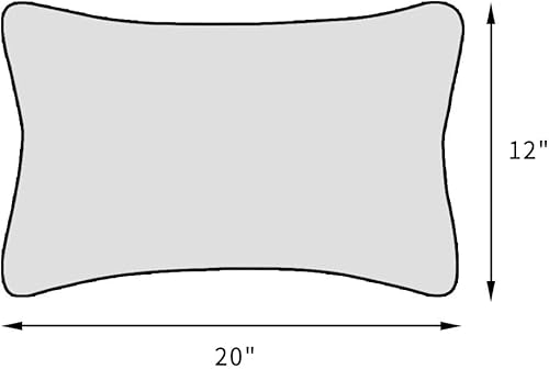 Miniatura 2 de INFBLUE Juego de 2 almohadas decorativas para patio, exteriores e interiores, repelente al agua, para patio, jardín (12 x 20 pulgadas, geometría