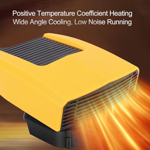 Yechiry Batteriebetriebene Heizung, Leise, um 360 Grad Drehbare Autoheizung, 2-Gang-Windschutzscheiben-Defroster-Defogger, Geeignet für BL1815 BL1820 BL1530-Batterie