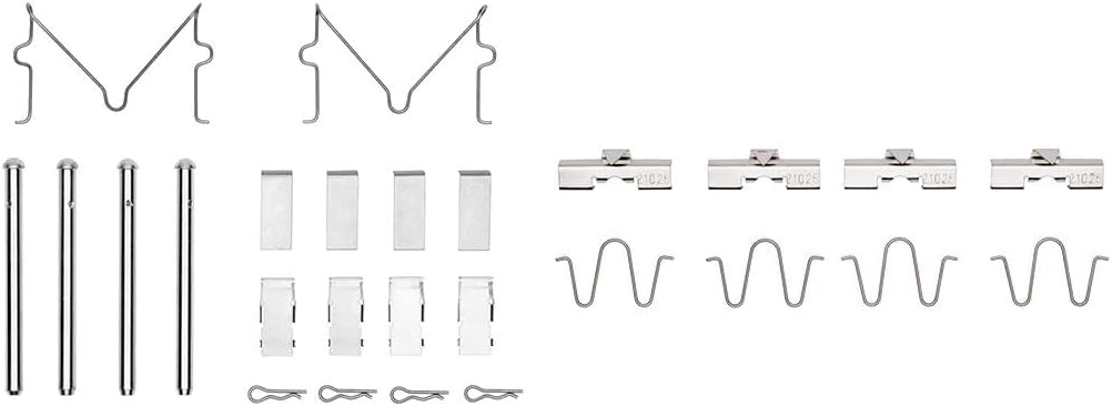 Automotive Replacement Front and Rear Disc Brake Hardware Kit for Mercury Tracer 1.8L 1991 1992 1993 1994 1995 1996, for Ford Escort 1.8L 1991 1992 1993 1994 1995 1996