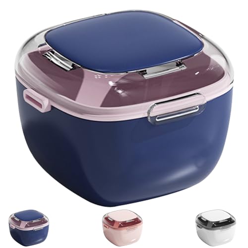 Sumneo | Aufbewahrungsdose für Zahnspange, Zahnschiene, Prothese & Gebiss | Zahnspangendose mit Spiegel, Bürste & Spülkorb | Zahnbox für Unterwegs | Einzelstück | Grau (Light blue)