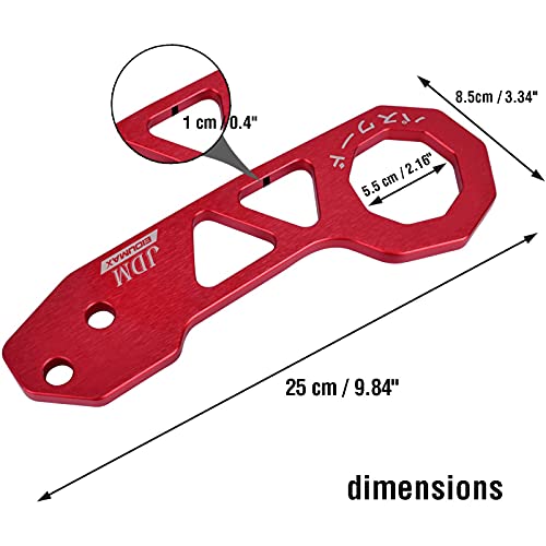 Eioumax Rear Tow Towing Hook For Universal Car Auto Trailer Ring Aluminum Racing Trailer Hook Red #TOP4