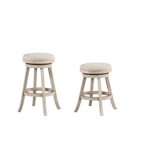 Boraam Fenton Swivel Counter Stool [Ivory Wire-Brush] #TOP4