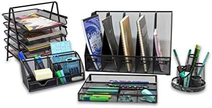 OSCO Wiremesh 5 Slot Magazine Rack - Silver