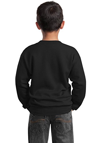 Port & Company - Youth Core Fleece Crewneck Sweatshirt S Jet Black2
