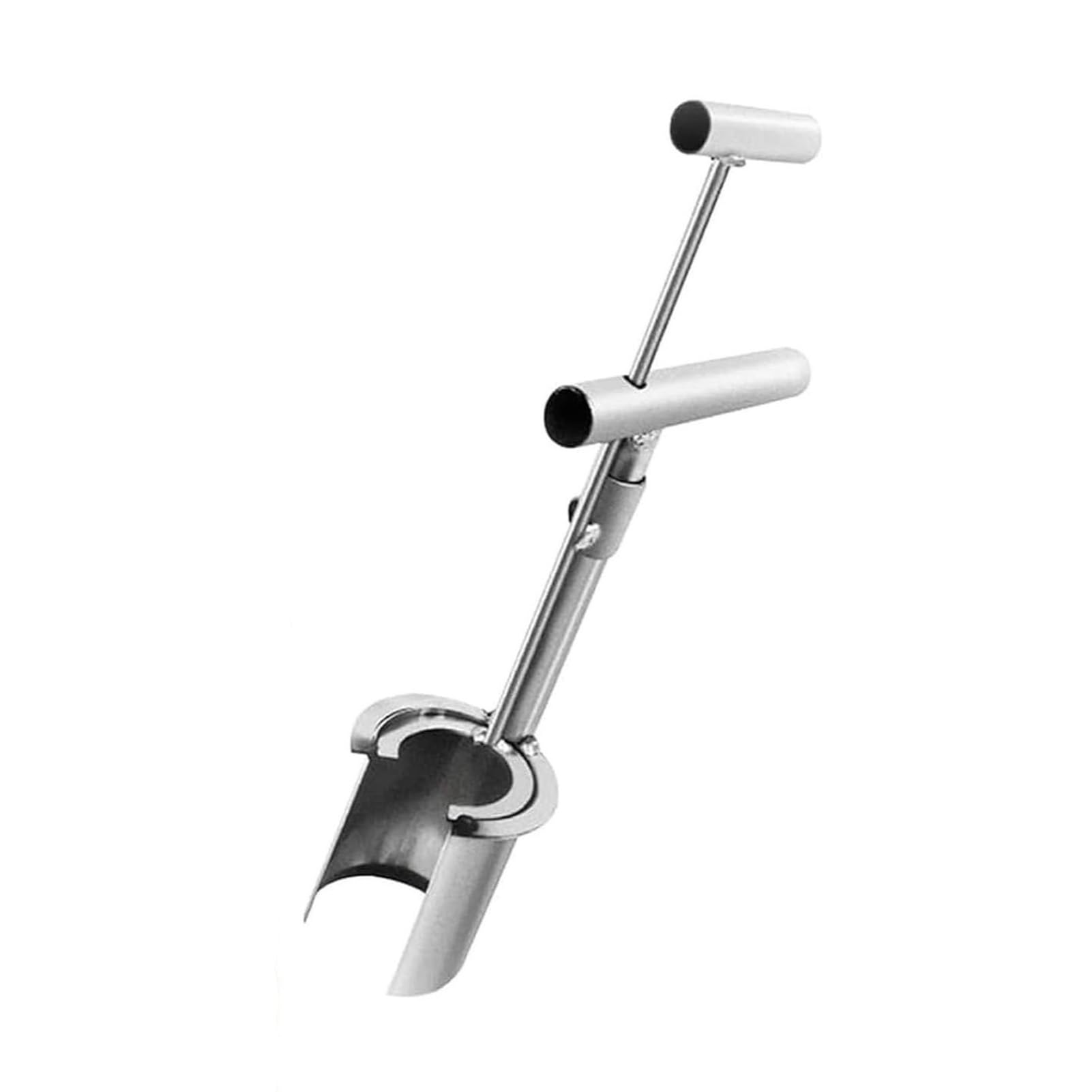 Outil de transplantation portable en acier inoxydable avec long manche, convient pour pelouse et jardin