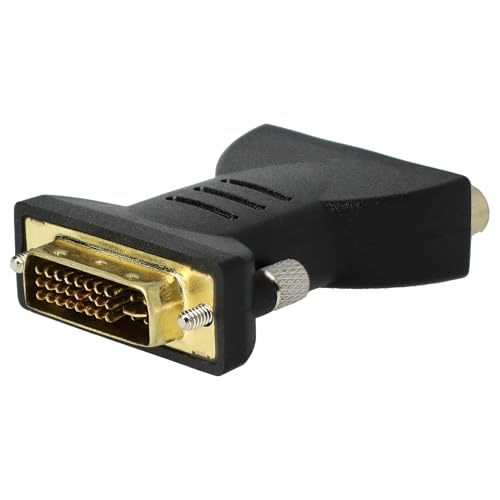 vhbw Adaptateur DVI vers RCA Cinch pour Connexion de systèmes DVI à des appareils RCA - Convertisseur vidéo Composite 3RCA Noir