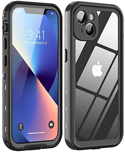 LOVE BEIDI Design for iPhone 13 Mini Waterproof Case Full Body Shockproof Case with Screen Protector Dust Proof Phone Case Cover for iPhone 13 Mini 5.4 inch (Black)