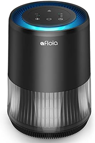 Afloia Gala - Purificador de aire para fumadores domésticos con sensor de calidad del aire, filtro HEPA verdadero, purificador de aire para sala de