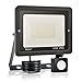 100W LED Foco Exterior con Sensor Movimiento, bapro Proyector LED Impermeable IP65 Floodlight LED Foco Blanco Frío 6000K Exterior Iluminación para Patio, Almacén, Camino, Jardín