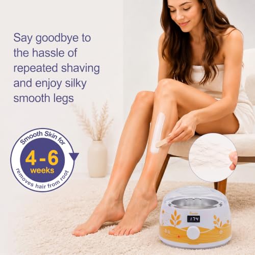 Image of Waxing Kit for Women, Wax Warmer for Hair Removal 6 Bags Hard Wax Beads