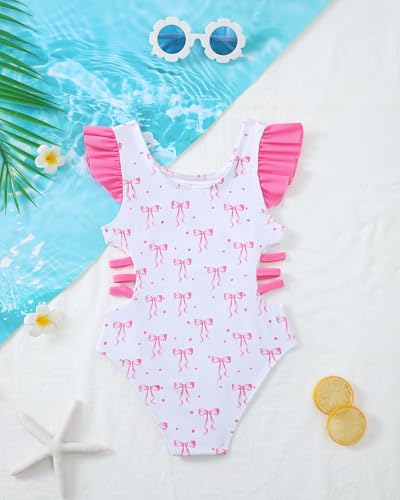 Image of Mioglrie Toddler Baby Swimsuit Girl Bathing Suit Girl 2T 3T 4T 5T 6T Girls One Piece Swimsuits Color Block Swimwear