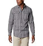 Columbia Men’s Silver Ridge 2.0 Plaid Long Sleeve Shirt, Moisture Wicking, Sun Protection, City...