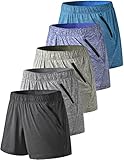 Liberty Imports 5 Pack Women's 5' Quick Dry Yoga Training Shorts with Zipper Pockets (Edition 2,...