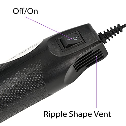 Yolent Mini Heat Gun For Epoxy Resin Crafts Bubble Buster Tool Making Epoxy Glitter Tumblers Turner Diy Acrylic Resin Cups Embossing Stamps Drying Paint Art Painting Kits 4 Pcs Accessories, Black #TOP3