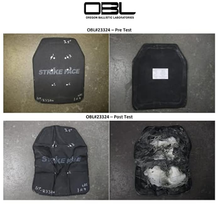 2pc Curved Weight Vest Plates - NU lll3A Chest Plates-Insert §£u??????tpr??f Plates-IeveI 3A Standard Body Arrnor Plate, Size 10x12x0.5 inches -7.5LB (Pair) black