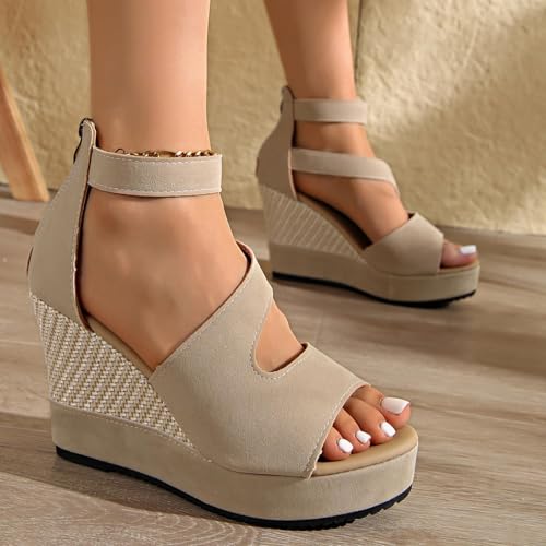 Northend Shoes for Women Sandals, Northend Orthopedic Wedge Sandals, Women's Thick Sole Comfy Leather Wedge Sandals4