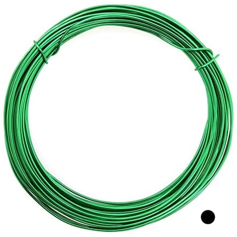 32.8 Feet Aluminum Wire Green Color 0.8MM/20 Gauge by CRAFT WIRE Cover