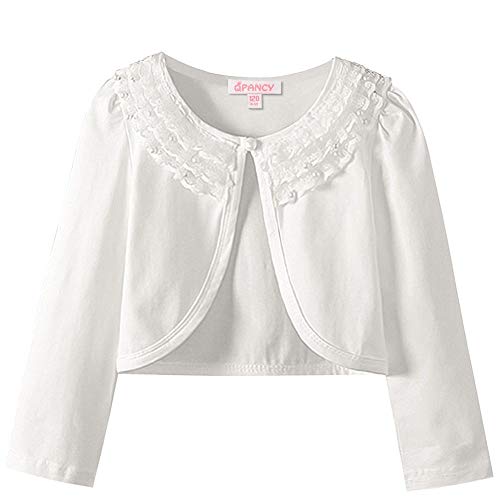 Shrugs for Girls Bolero Cardigan Button Closure Long Sleeve Dress Cover Up