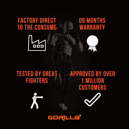 Par Luva Muay Thai Boxe Bate Saco PRO Luva Luta Equipamento Original Gorilla -