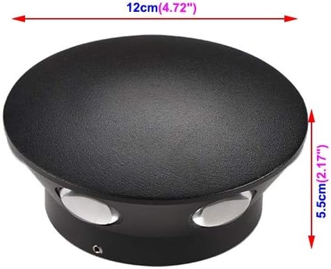 6W LED Lamp Outdoor/Indoor Gate Door-side Garage Wall Sconces Light Fixture Waterproof IP65 Black Pure White