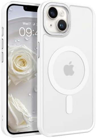 GaoBao für iPhone 13 Hülle, Handyhülle iPhone 13 [Kompatibel mit MagSafe] Durchscheinende Matte Magnetische Stoßfeste Anti-Fingerabdruck Schutzhülle Handyhülle für 6.1" Case, Weiß
