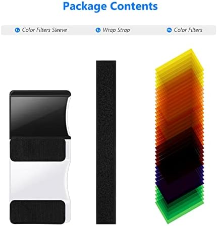 Neewer Universal Photography Speedlite Flash 1.85" x 3.03"/47 x 77 mm 35PCS Square Full Color Balance Gel Filter Kit with Magic Strap for Canon Nikon Sony Pentax Olympus and Other Flashes