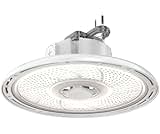 Lithonia Lighting REBL Round High Bay LED Light, 12,000/15,000/18,000 Adjustable Lumen Output, 3500K/4000K/5000K Switchable White Color Temperature, Work Light, UVOLT 120-347V, 12.2" x 7.5", White