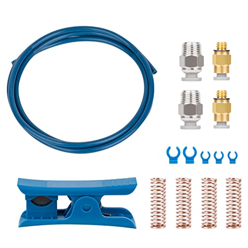 Capricorn Bowden Ptfe Tubing Xs Series 1M For 1.75Mm Filament With 2X Pc4-M6 & 2X Pc4-M8 Pneumatic Fittings & Tube Cutter For Creality Ender 3/Ender 3 V2/Ender 3 Pro/Ender 5 Pro/Cr-10/10S Upgrades #TOP6