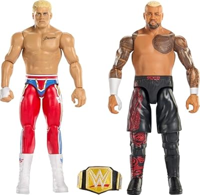 Mattel WWE Main Event Showdown Series24 Cody Rhodes y Solo Sikoa, Pack de 2 Figuras de acción coleccionables de 15,24 cm con Accesorios, JHJ54 | Ya disponible en tu tienda friki favorita! En mundofriki.es!
