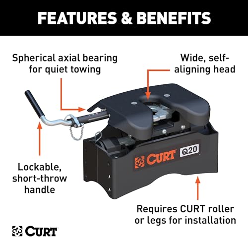 CURT 16530 Q20 5th Wheel Hitch Head Only, Legs or Roller Required, 20,000 lbs. by CURT - Image 3