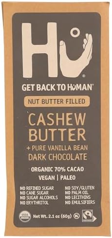 HU KITCHEN Cashew Vanilla Chocolate Bar, 2.1 OZ