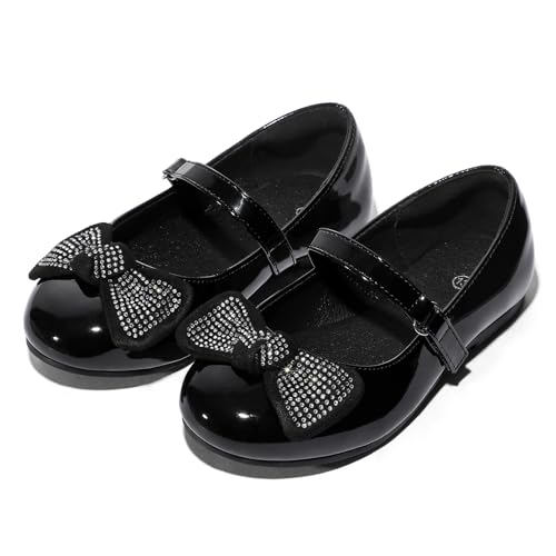 K KomForme Girl's Non-Slip Soft Bow Ballet Flats Black Patent by K KomForme - Used condition - Image 5