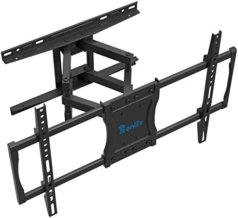 Rentliv TV Wall Bracket for Most 37-75 inch LED LCD OLED Flat Curved TVs Up to 60 Kg Full Motion TV Mount with Swivel Articulating 6 Arms Tilts Rotation TV Wall Mount Max VESA 600x400mm