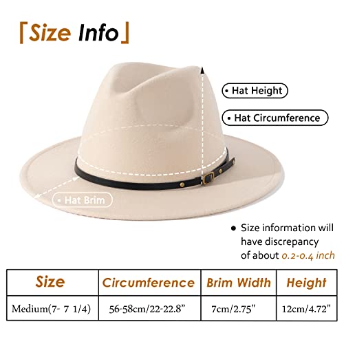 Lisianthus Women Belt Buckle Fedora Hat Creamy #TOP3