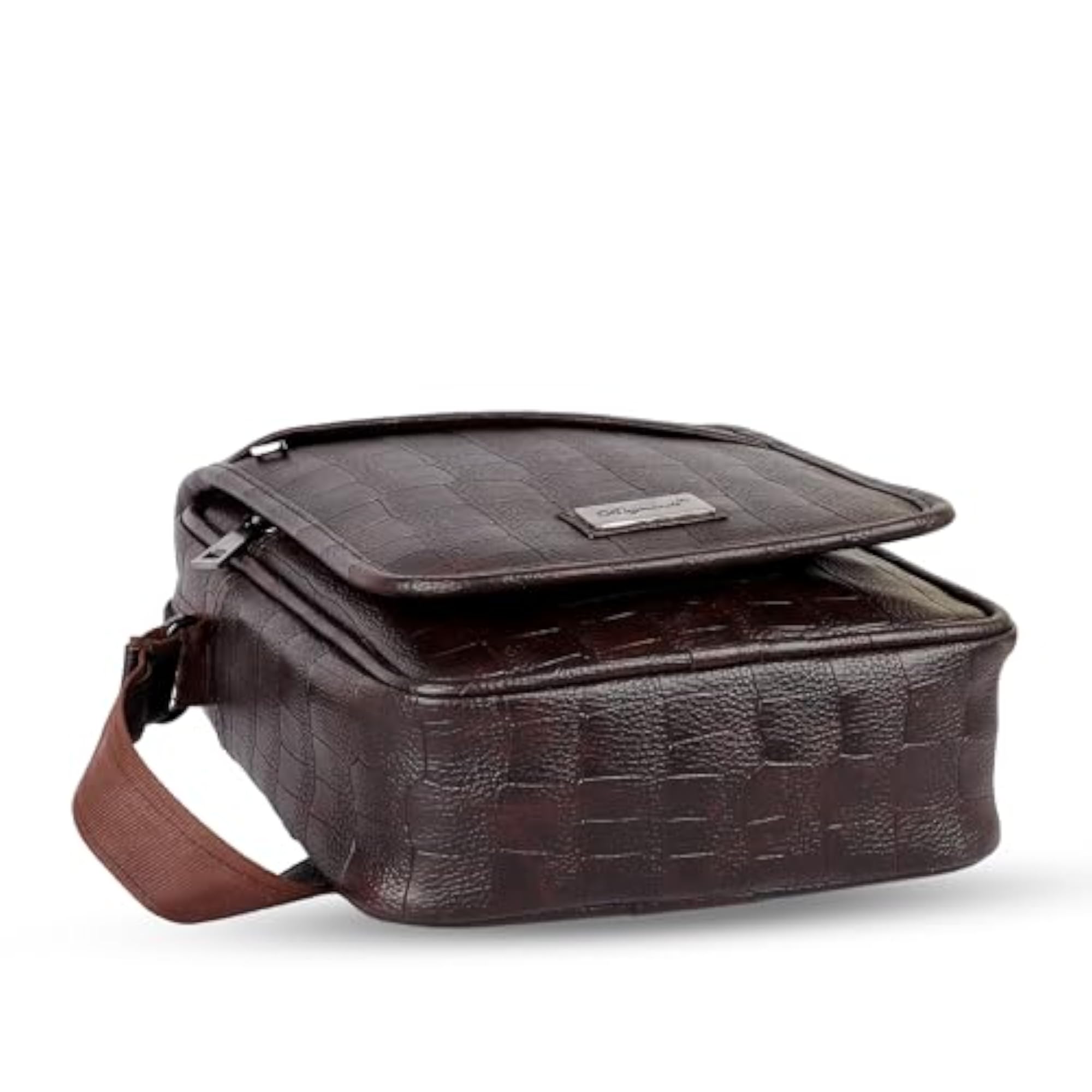 Croco PU Leather Unisex Sling Bag, Stylish Design