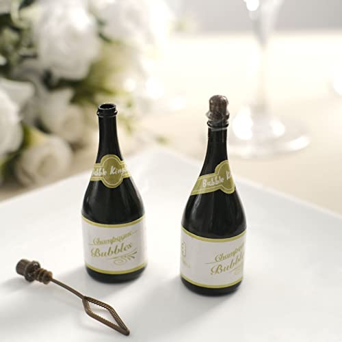 Tableclothsfactory 24 Pcs Mini Champagne Bottle Wedding Bubbles f...