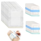 Duschpflaster Wasserfest 50 Stück Wasserdichte Pflaster Großpackung (6x7cm + 10x13cm), Wasserdicht Transparent mit Saugkissen, Stark Klebend Bandage für Dusche Schwimmen Sport und Alltag