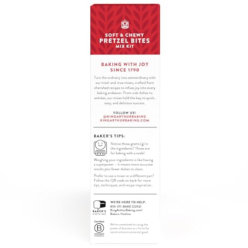 King Arthur Baking Company Soft & Chewy Pretzel Bites Mix Kit 15.6 oz., Baking Mix - Ready in 1 hour