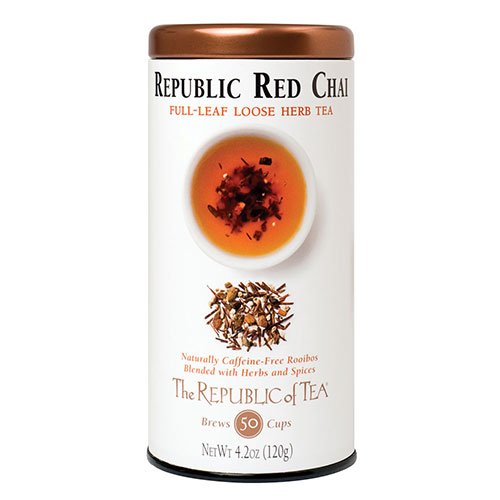 Miniatura 2 de The Republic of Tea Republic Chai - Té rojo de hoja completa, 4.2 onzas  50-60 tazas