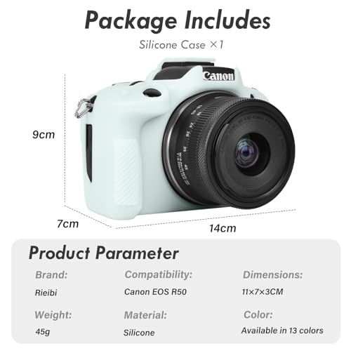 Rieibi EOSR50 EOS R50 Case, Soft Silicone Protective Case for Canon EOS R50 EOSR50 Vlogging Camera - Image 2