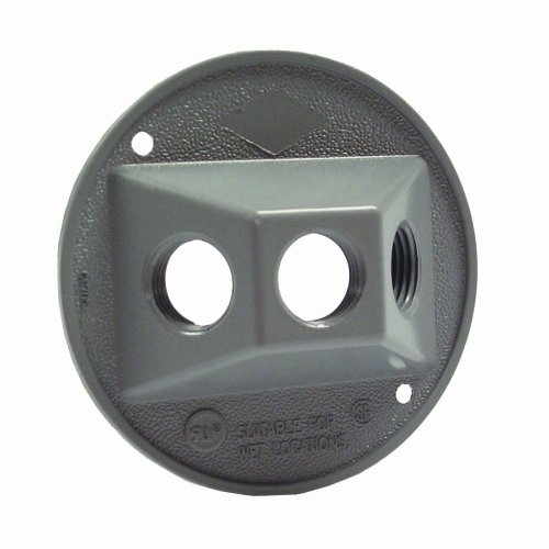Hubbell-Bell 5197-0 Round Lampholder Cover Gray