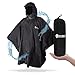 Produktbild Brandery Regenponcho Damen & Herren - 100% Wasserdichter Poncho mit Kapuze, Regencape, Taschen, Reissverschluss für Trockenes An- und Ausziehen - Regenponcho Fahrrad, Festival, Regenschutz (L/XL)