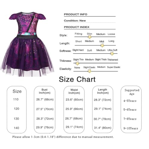 Disfraz Mal para Niñas Cosplay Evie Princesa Halloween miniatura 2