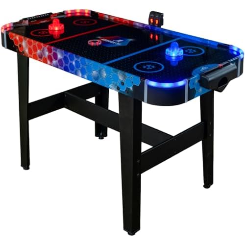 Carromco AIRHOCKEY Aurora-XT Tisch Lufthockey Lichteffekten LED Puck + Puscher