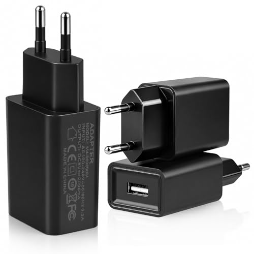 Lot de 3 Chargeur USB 5V/2A 10W, Chargeur Telephone, Prise USB Adaptateur Alimentation Mural Universel, Compatible avec iPhone, iPad, AirPods, Samsung, Huawei, Xiaomi, Tablettes et Smartphones