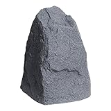 Algreen Receptacle Large Multipurpose Lightweight Realistic Outdoor Faux Rock Covers for Landscaping Lawns and Gardens, Warm Gray