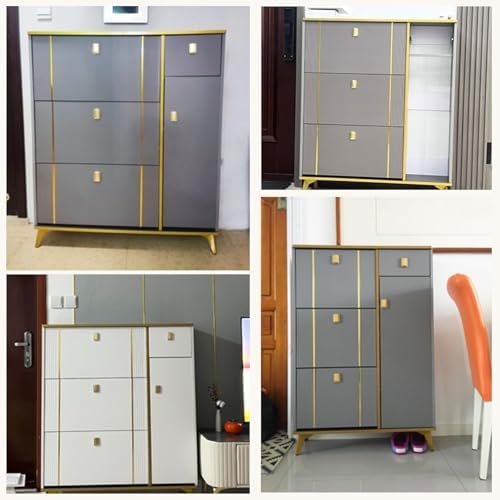 静かに閉まる薄型フラップシューズボックス シングル3段 幅70cm 通販