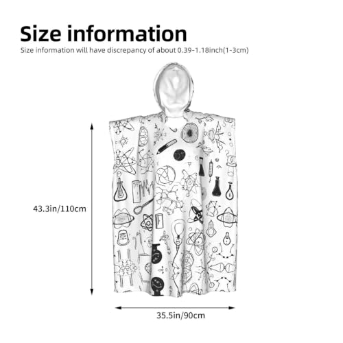 Poncho à capuche imprimé chimie en microfibre légère pour l'été - 4